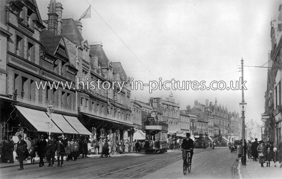 Broad Street, Reading, Berkshire. c.1908.